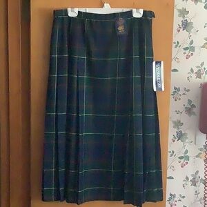 New pendleton tartan pleated skirt